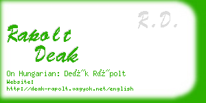 rapolt deak business card